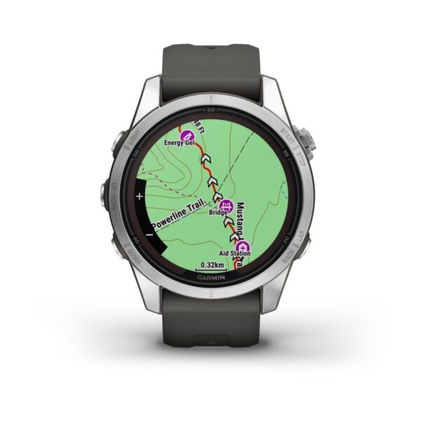 Fēnix® 7S Pro Solar Edition | Silber mit grauem Armband – Bild 4