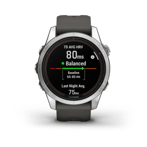 Fēnix® 7S Pro Solar Edition | Silber mit grauem Armband – Bild 5