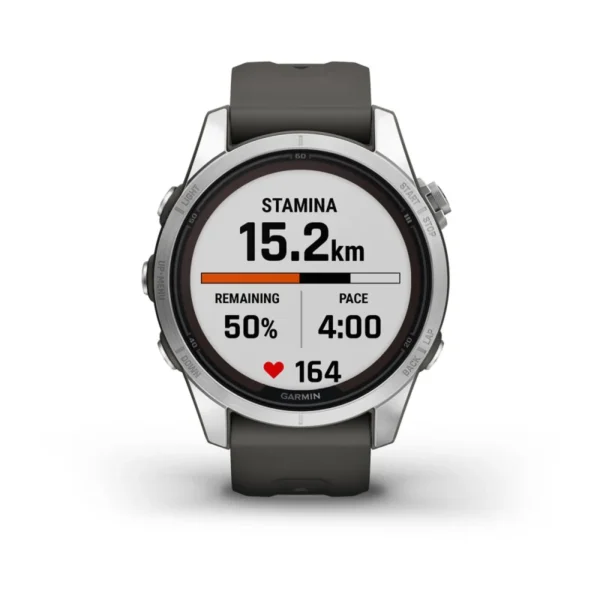 Fēnix® 7S Pro Solar Edition | Silber mit grauem Armband – Bild 9