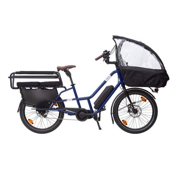 Elektrisches Longtail-Frachtfahrrad für Familien - ÉVO Fantilo Bleu